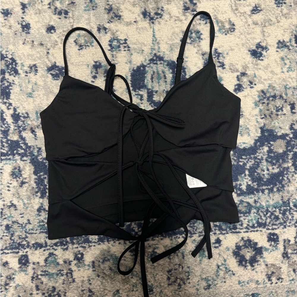 Black SHEIN Tank with Cut-Outs